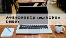 大专生考公务员职位表（2024年公务员岗位招录表）