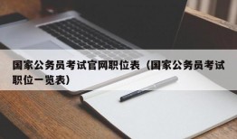 国家公务员考试官网职位表（国家公务员考试职位一览表）