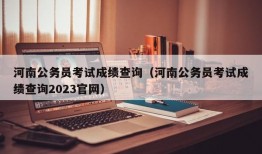 河南公务员考试成绩查询（河南公务员考试成绩查询2023官网）