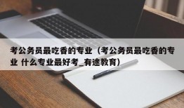 考公务员最吃香的专业（考公务员最吃香的专业 什么专业最好考_有途教育）