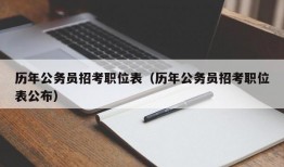 历年公务员招考职位表（历年公务员招考职位表公布）