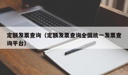 定额发票查询（定额发票查询全国统一发票查询平台）