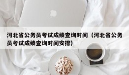 河北省公务员考试成绩查询时间（河北省公务员考试成绩查询时间安排）