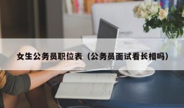 女生公务员职位表（公务员面试看长相吗）