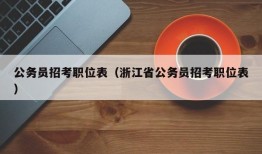 公务员招考职位表（浙江省公务员招考职位表）